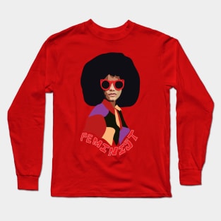 Feminist Afro Long Sleeve T-Shirt